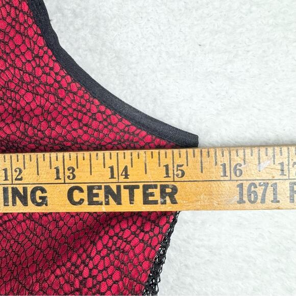 Vintage Y2K 90s Formula X Lace Mesh Fringe Whimsigoth Going Out Top Cropped Sz S - Picture 12 of 13